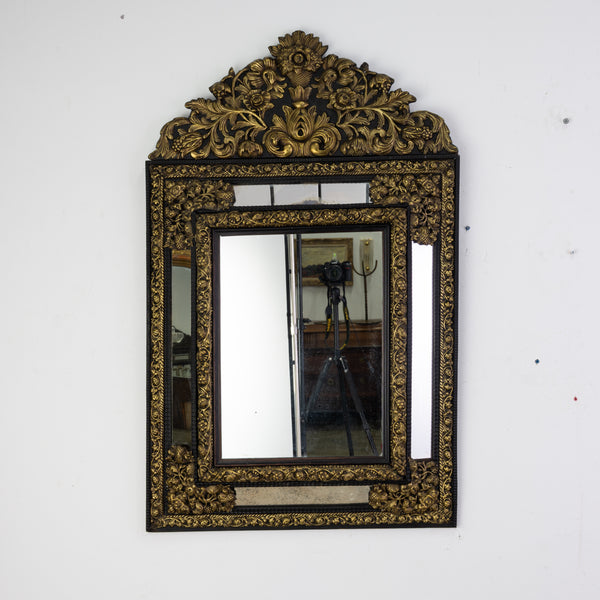 A Napoleon III  Repousse Cushion Mirror