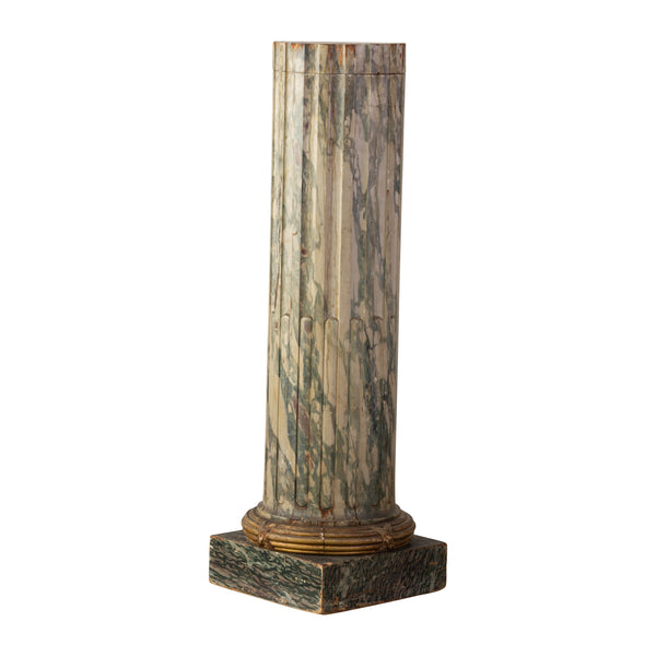 19th Century Louis XVI  Faux Marble Column