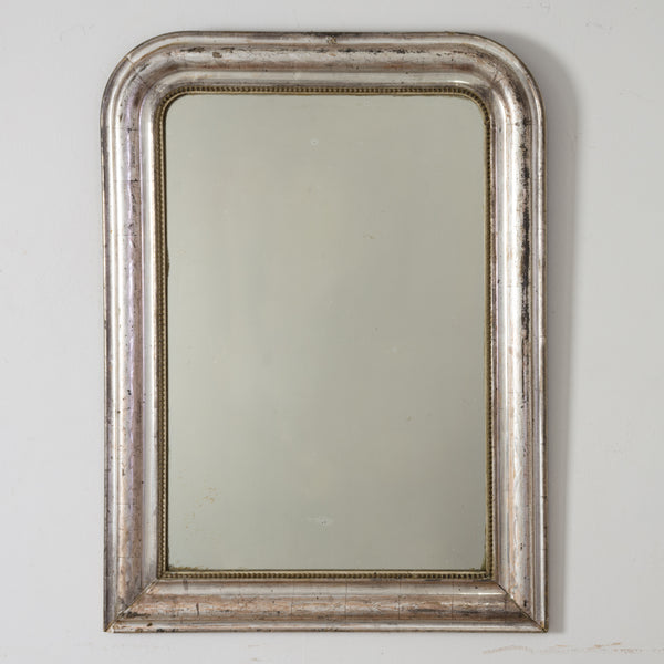 Antique Louis Philippe Silver Gilt Overmantel Mirror