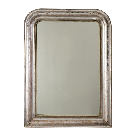Antique Louis Philippe Silver Gilt Overmantel Mirror
