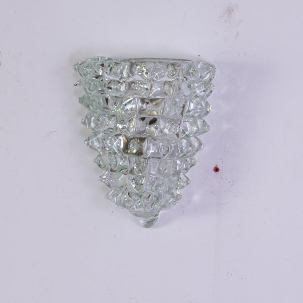 Flush Mounted Rostrato Wall Sconce with Nickel Back Plate ( 6 Available)