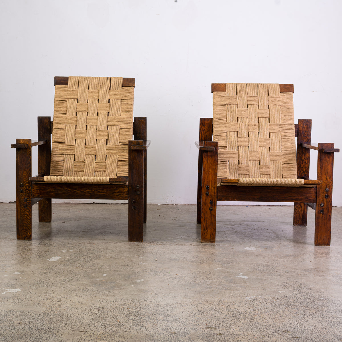 Mid century modern Wicker and wood EasyLoungePatio Chair The Vault