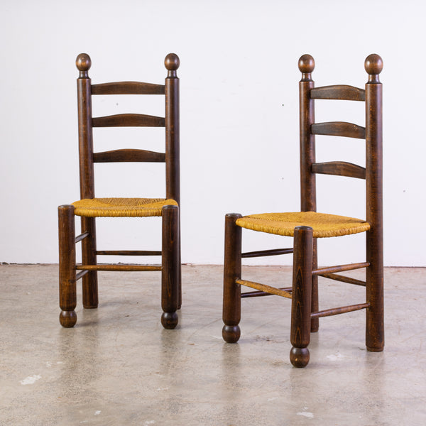 A Pair Charles Dudouyt Style Side Chairs