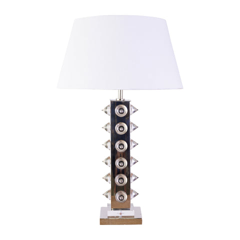 Italian Chrome and Spiked Table Lamps