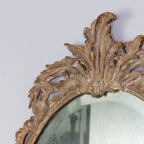 George III Style Oval Rococo Mirror