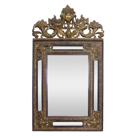 Napoleon III Repoussé Cushion Mirror