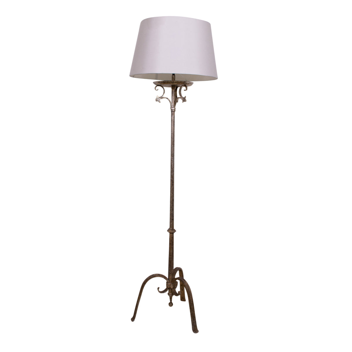 Wrought iron outlet standard lamp