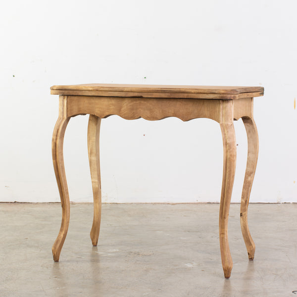 Late 19th Century Bleached Walnut Fold Over Table