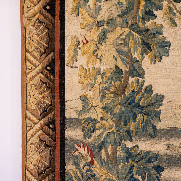 French Aubusson chinoiserie verdure tapestry, 18th century.