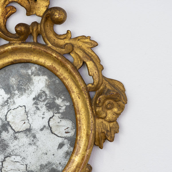 Pair of 18th Century Small Rococo Giltwood Mirrors