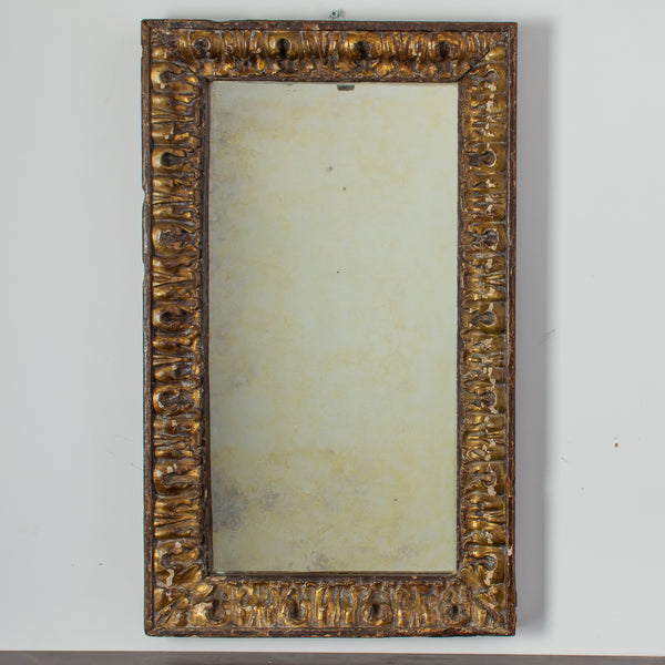 A Baroque 18th Century Italian Giltwood Mirror