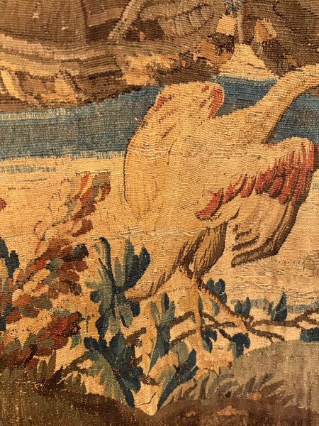 18th century Aubusson Verdure Tapestry after a design by Jean-Baptiste Oudry