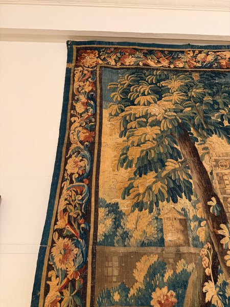 18th century Aubusson Verdure Tapestry after a design by Jean-Baptiste Oudry
