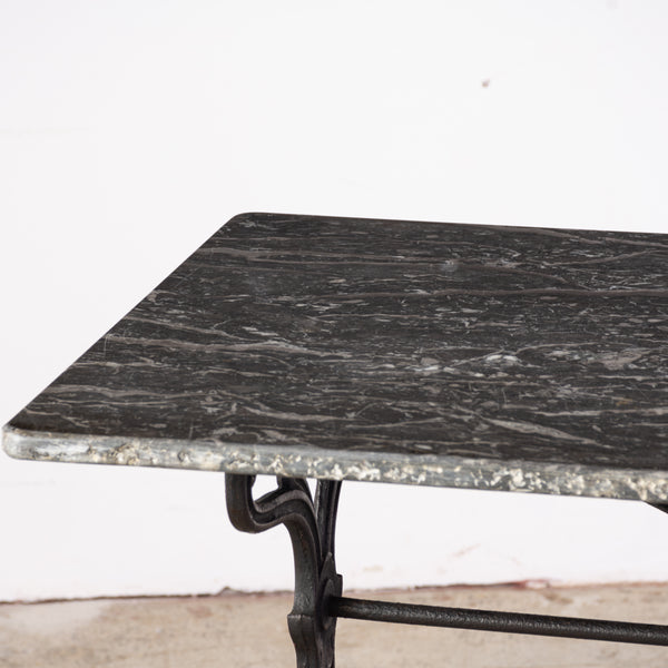 Black Marble Topped Bistro Table