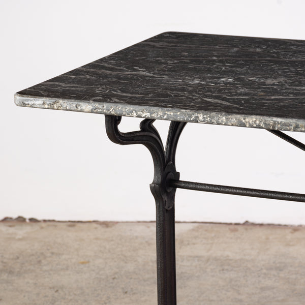 Black Marble Topped Bistro Table