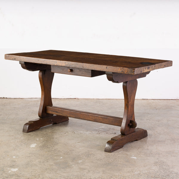 19th Century Walnut Trestle Table