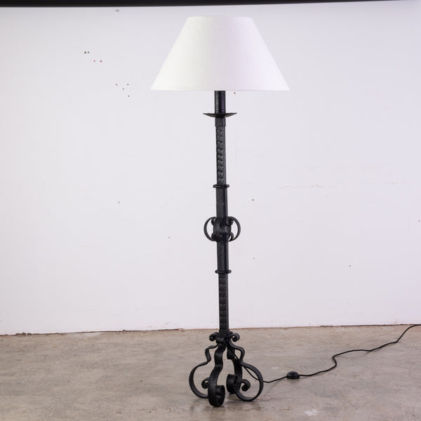 Mid 20th Century French Wrought Iron Standard Lamp