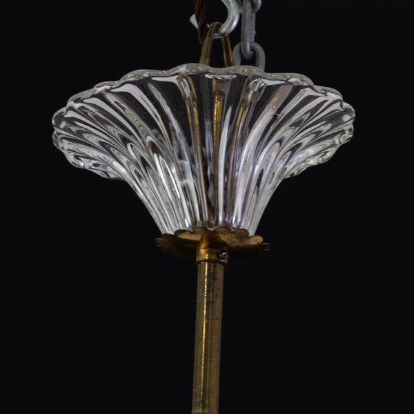 1950s Barovier & Toso Murano Chandelier with Arms