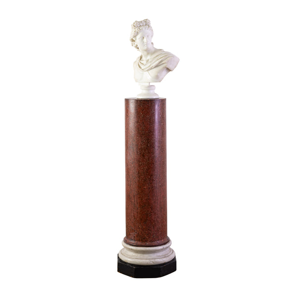 An Antique Scagliola Pedestal