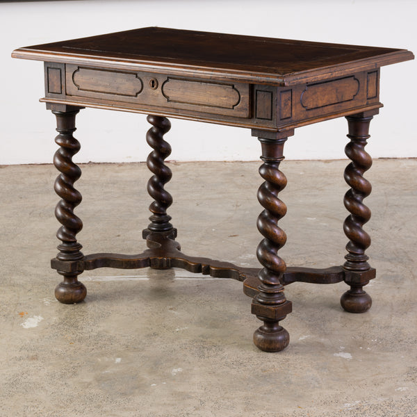Louis XIII Style Walnut Side Table with X stretcher