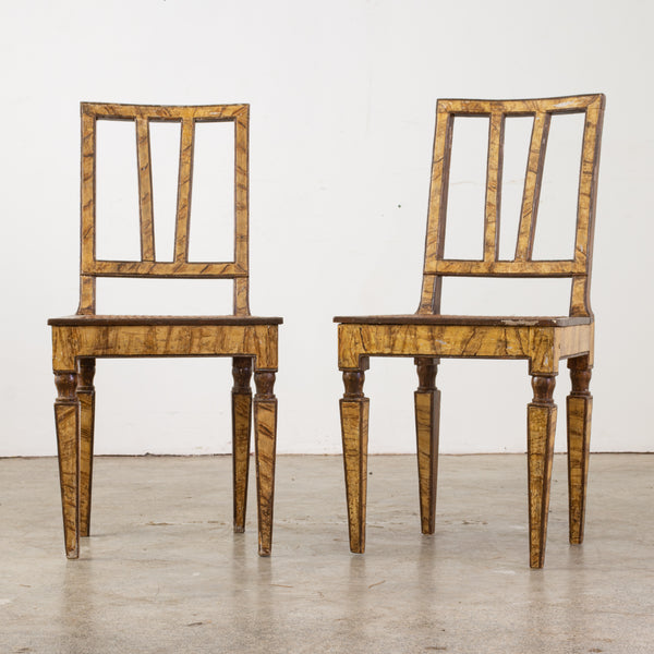 Pair of 19th Century Italian Painted Side Chairs