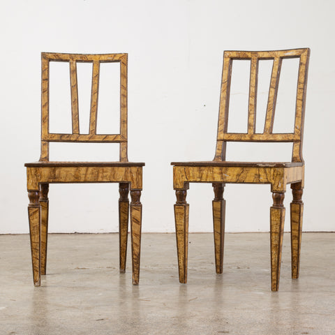 Pair of 19th Century Italian Painted Side Chairs