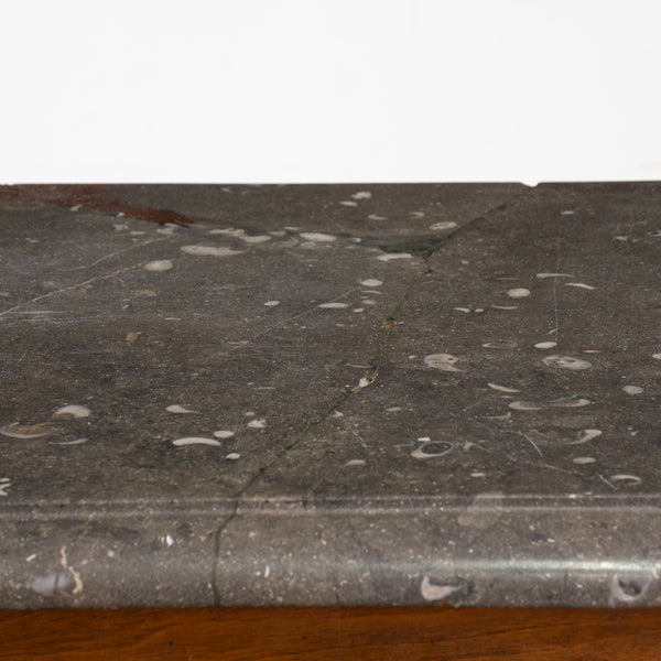Louis XVI Walnut Hunting Cabinet with Saint Cyr Stone