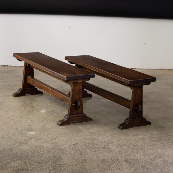 Pair Arts and Crafts Benches