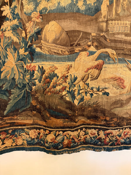 18th century Aubusson Verdure Tapestry after a design by Jean-Baptiste Oudry