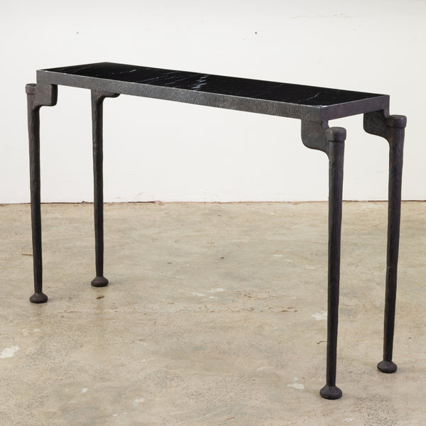 "Diego" Cast & Hammered Iron Console Table