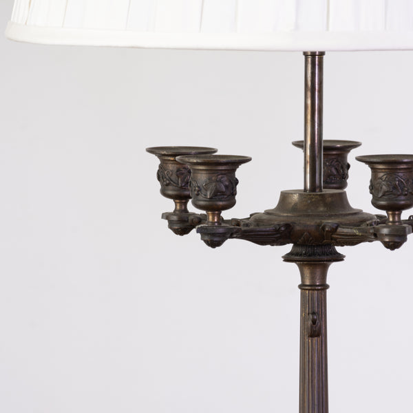 A pair of large French Candelabra Table lamps in the manner of Barbedienne