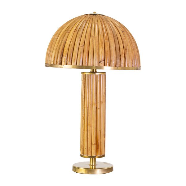 A Split Bamboo Table Lamp in the style of Gabrielle Crispi