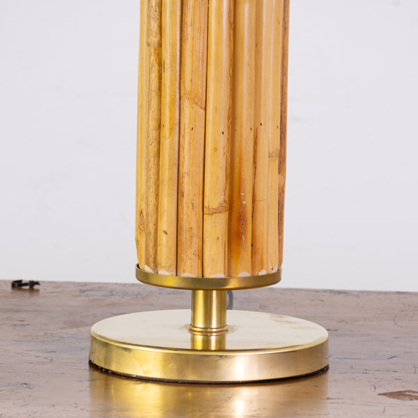 A Split Bamboo Table Lamp in the style of Gabrielle Crispi