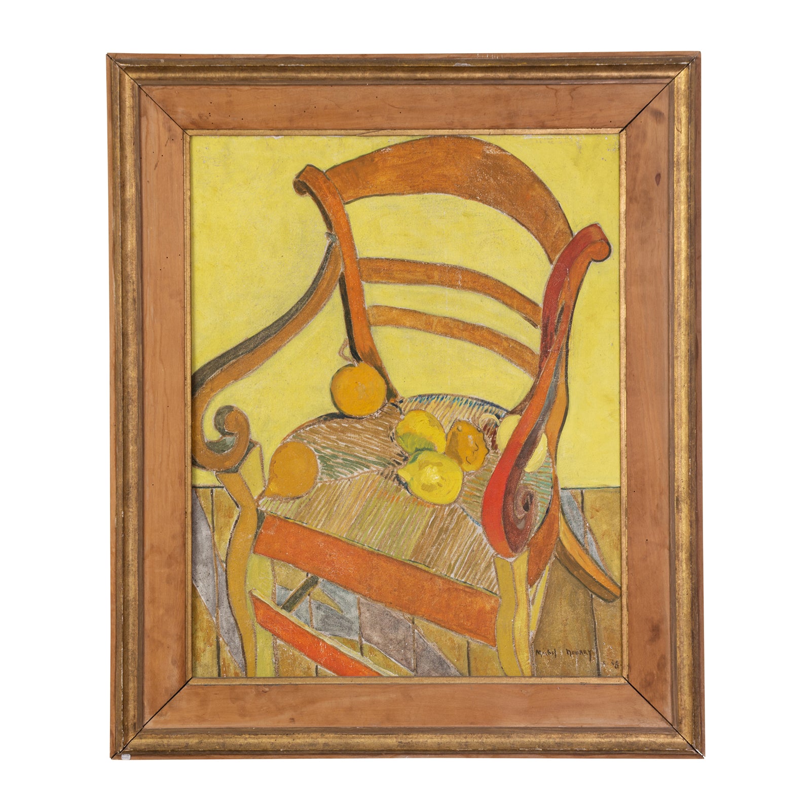 Michel Nourry (1912 1986) Mid 20th Century Still Life with Chair