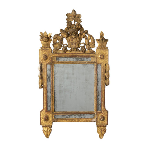 A Louis XVI Gilwood Cushion Mirror