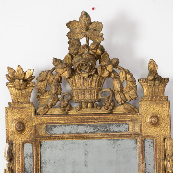 A Louis XVI Gilwood Cushion Mirror