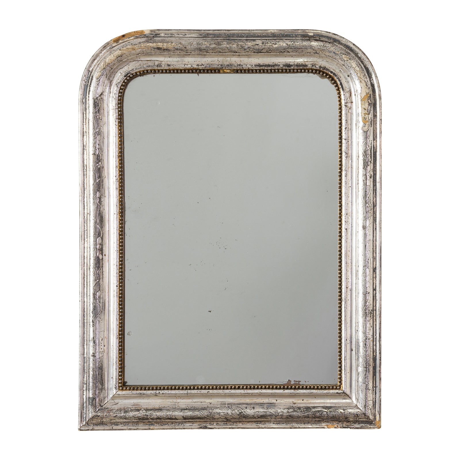 Antique Silver Gilt Overmantel mirror