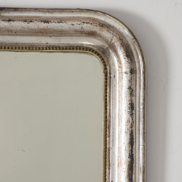 Antique Louis Philippe Silver Gilt Overmantel Mirror