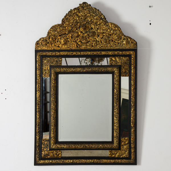 A 19th Century  Dutch Repousse Cushion Mirror
