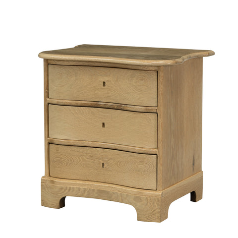 Dutch Style Bedside Table in Bleached Oak
