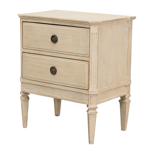 Gustavian Style Two Drawer Bedside Commode