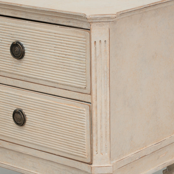 Gustavian Style Two Drawer Bedside Commode
