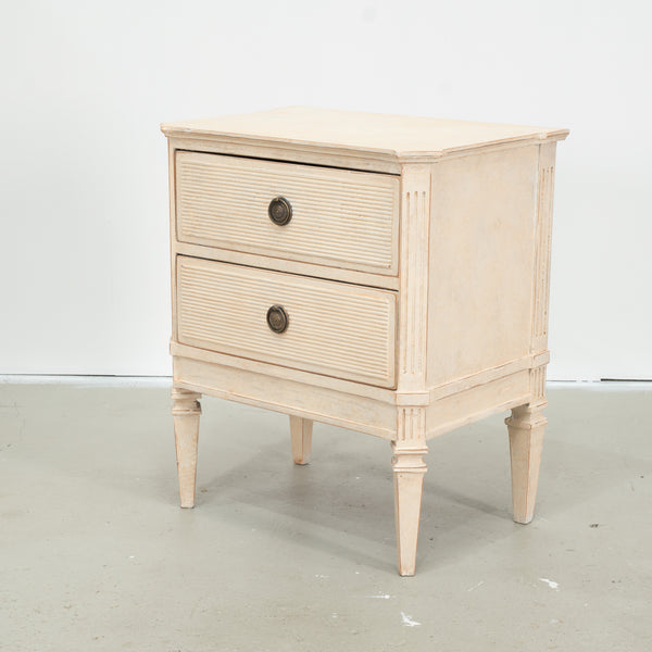Gustavian Style Two Drawer Bedside Commode