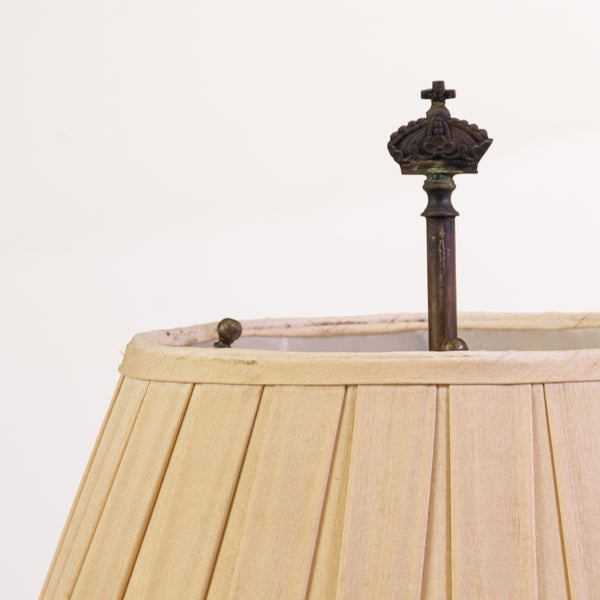 Antique Bronze Solomonic Column Table Lamp