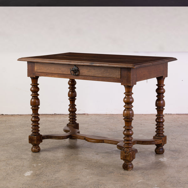Louis XIII Style Walnut Side Table