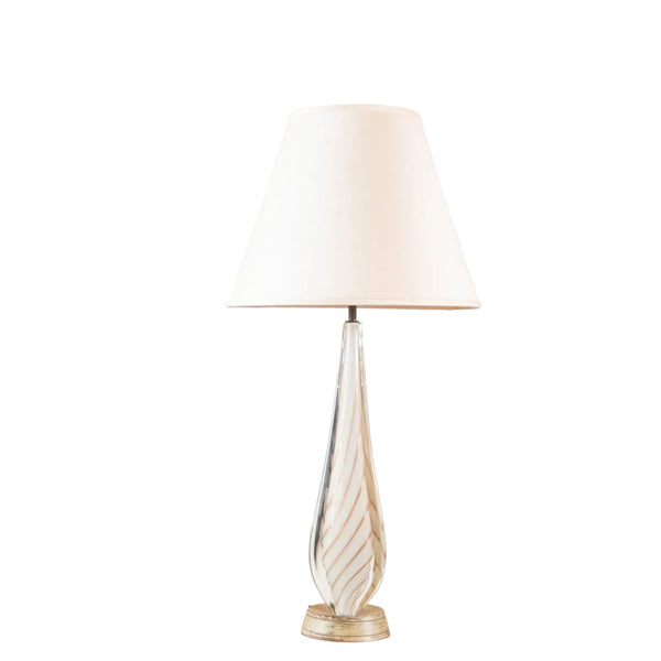A Pair of Murano Glass Table Lamps, Barovier and Toso Style