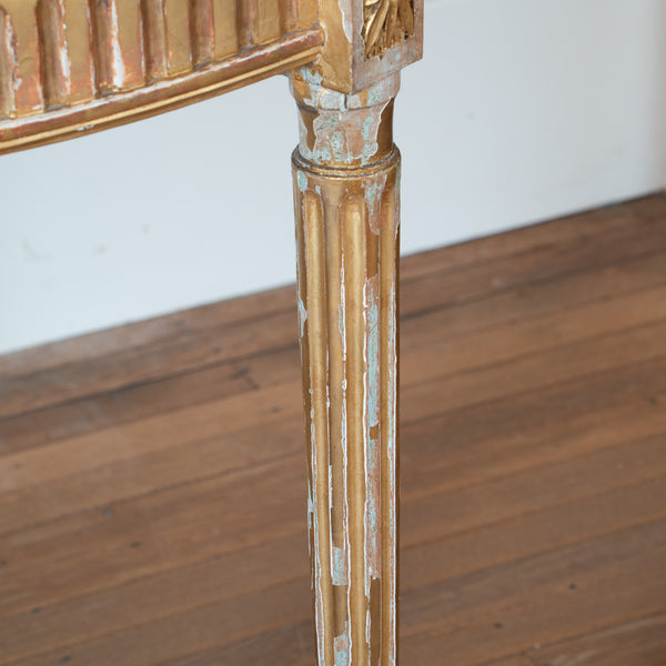 Louis XVI Giltwood Demi Console with Brèche du Languedoc