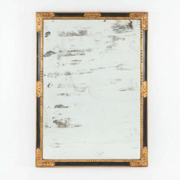 19th Century Spanish Black and Gilt Mirror