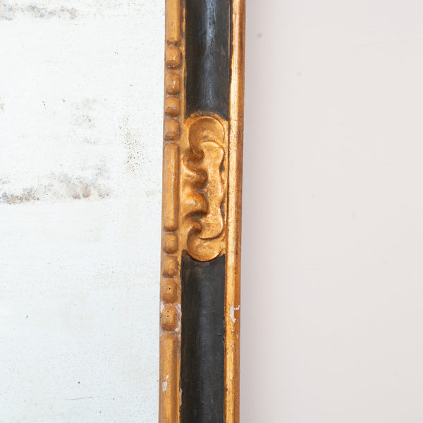 19th Century Spanish Black and Gilt Mirror