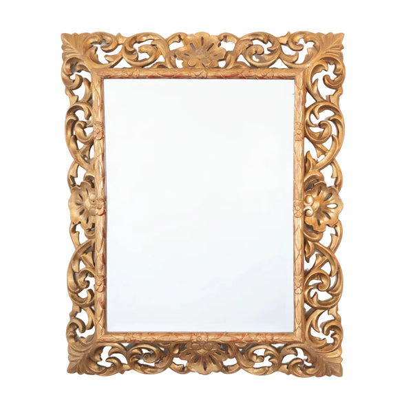 Early 20th Century Florentine   Rococo Giltwood Mirror